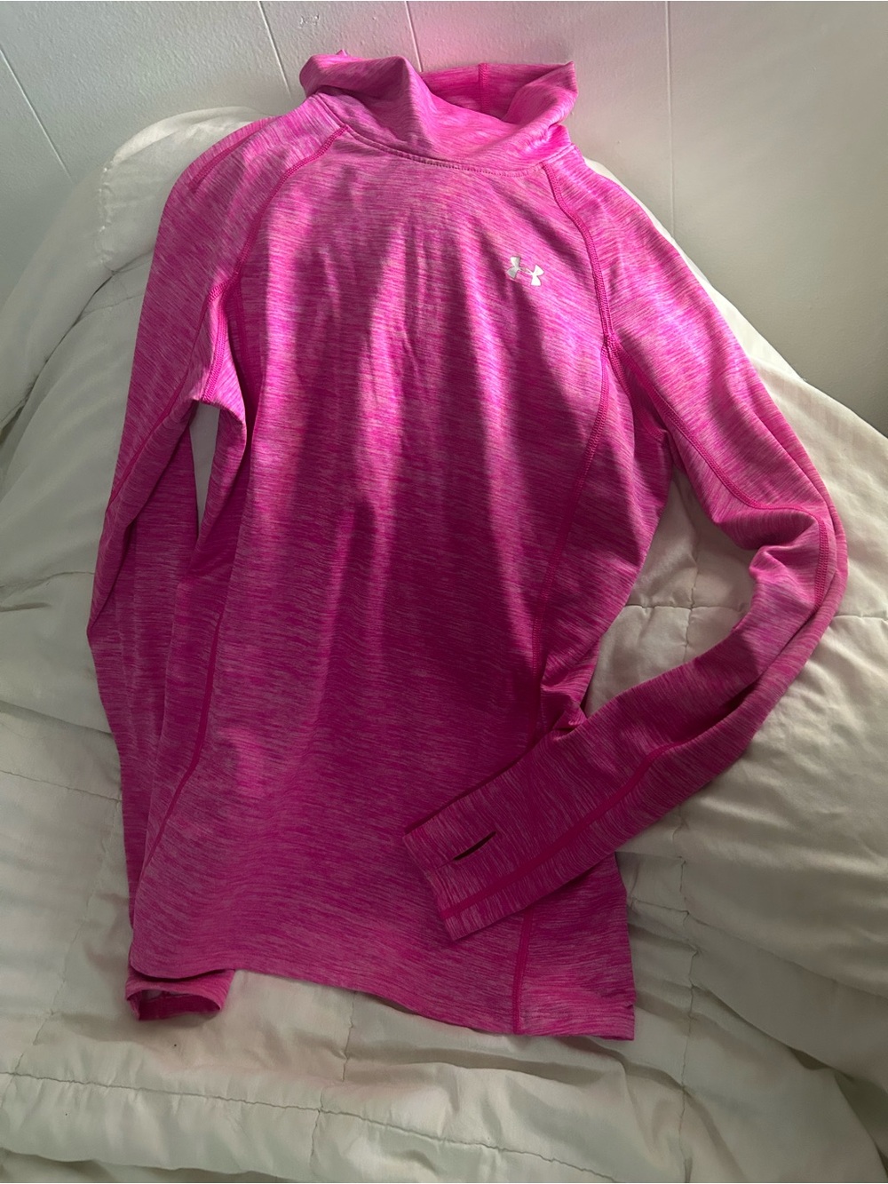 Under Armour Hot Pink Heathered Pullover Hoodie